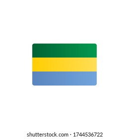 gabon flag vector. country flag isolated on white background