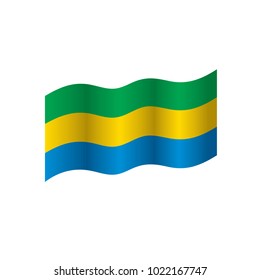 Gabon flag, vector illustration