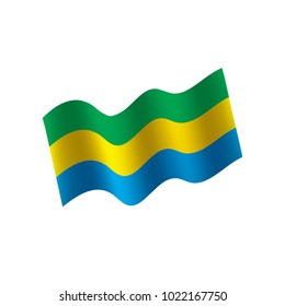 Gabon flag, vector illustration