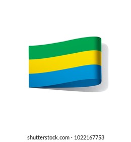 Gabon flag, vector illustration