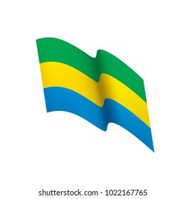 Gabon flag, vector illustration