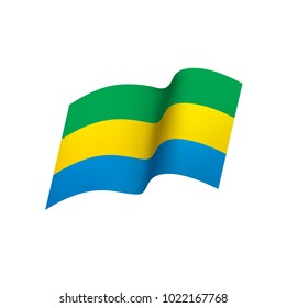 Gabon flag, vector illustration