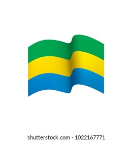 Gabon flag, vector illustration