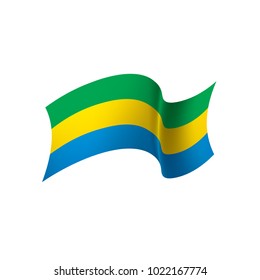 Gabon flag, vector illustration