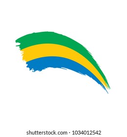 Gabon flag, vector illustration