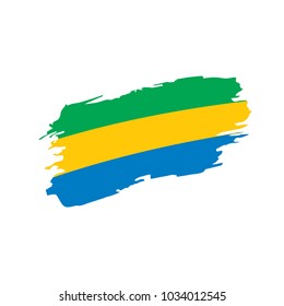 Gabon flag, vector illustration