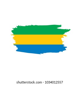 Gabon flag, vector illustration
