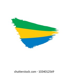 Gabon flag, vector illustration