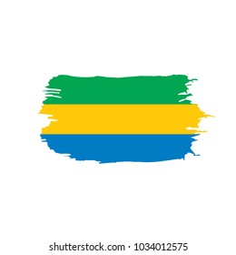 Gabon flag, vector illustration