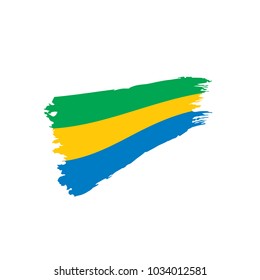 Gabon flag, vector illustration