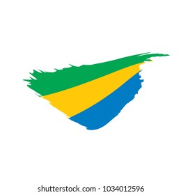 Gabon flag, vector illustration