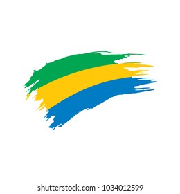 Gabon flag, vector illustration