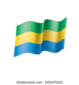 Gabon flag, vector illustration