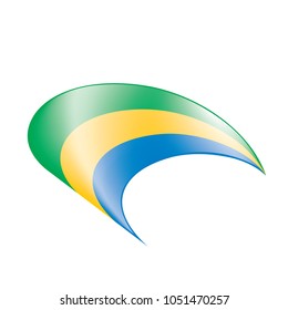 Gabon flag, vector illustration