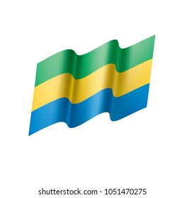 Gabon flag, vector illustration