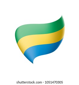 Gabon flag, vector illustration