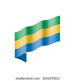 Gabon flag, vector illustration