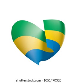 Gabon flag, vector illustration