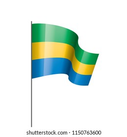 Gabon flag, vector illustration