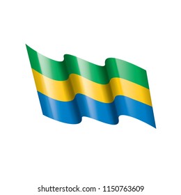 Gabon flag, vector illustration