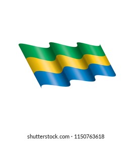 Gabon flag, vector illustration