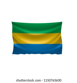 Gabon flag, vector illustration