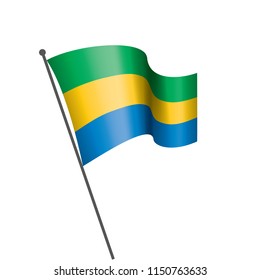 Gabon flag, vector illustration