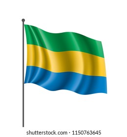 Gabon flag, vector illustration