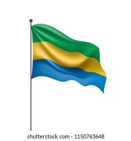 Gabon flag, vector illustration