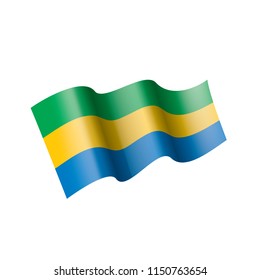 Gabon flag, vector illustration