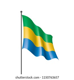 Gabon flag, vector illustration