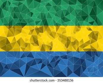 Gabon flag vector illustration.