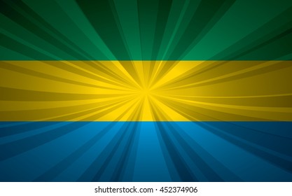 Gabon flag vector illustration.
