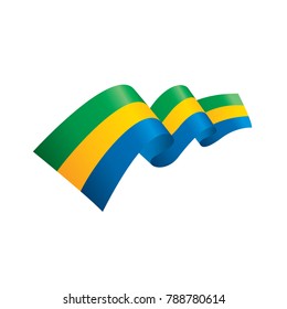 Gabon flag, vector illustration