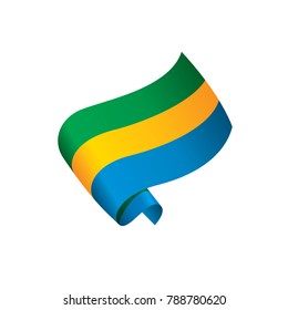 Gabon flag, vector illustration