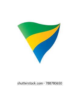 Gabon flag, vector illustration