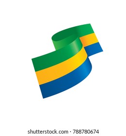 Gabon flag, vector illustration