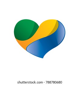 Gabon flag, vector illustration