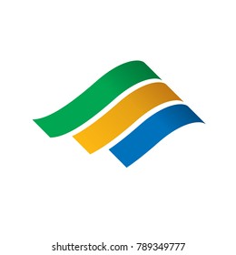 Gabon flag, vector illustration