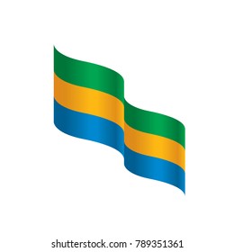 Gabon flag, vector illustration