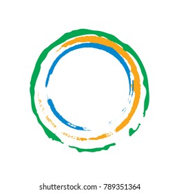 Gabon flag, vector illustration