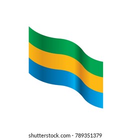 Gabon flag, vector illustration
