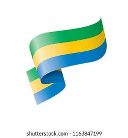 Gabon flag, vector illustration on a white background.