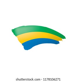 Gabon flag, vector illustration on a white background