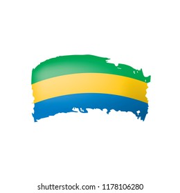 Gabon flag, vector illustration on a white background