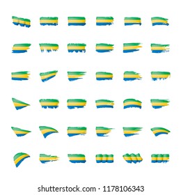 Gabon flag, vector illustration on a white background