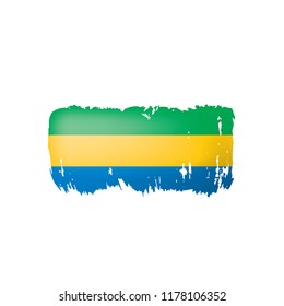 Gabon flag, vector illustration on a white background