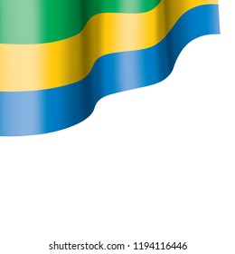 Gabon flag, vector illustration on a white background.