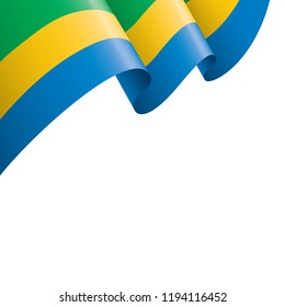 Gabon flag, vector illustration on a white background.