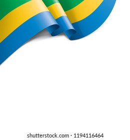 Gabon flag, vector illustration on a white background.